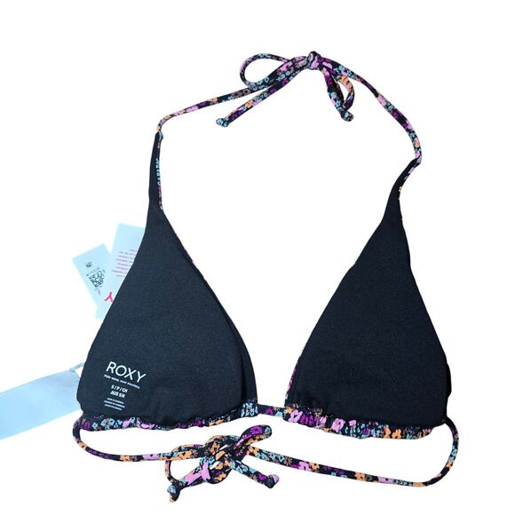 NWT Roxy Floral Tiki Try Bikini Top Size Small - Picture 3 of 4